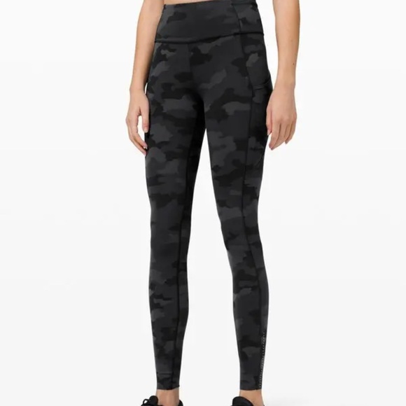 Lululemon Athletica Dark Camo Leggings - Picture 1 of 12